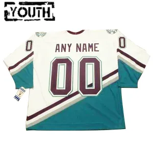 Anaheim Ducks Mighty Ducks Personalisiert CCM Throwback Authentic Trikot - Kinder (Weiss) Anaheim Ducks Mighty Ducks Personalisiert CCM Throwback Authentic Trikot - Kinder (Weiss)