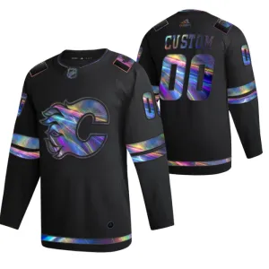 Calgary Flames Personalisiert Iridescent Holographic Authentic Trikot - Herren (Schwarz) Calgary Flames Personalisiert Iridescent Holographic Authentic Trikot - Herren (Schwarz)