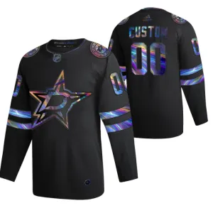 Dallas Stars Personalisiert Iridescent Holographic Authentic Trikot - Herren (Schwarz) Dallas Stars Personalisiert Iridescent Holographic Authentic Trikot - Herren (Schwarz)
