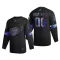 Detroit Red Wings Personalisiert Iridescent Holographic Authentic Trikot - Herren (Schwarz)