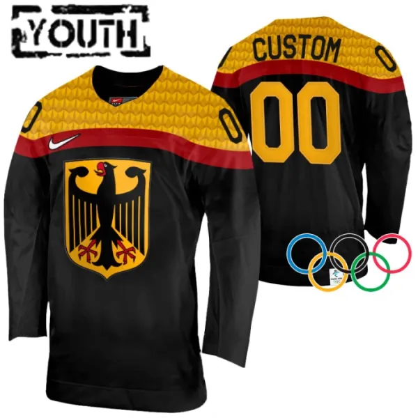 Deutschland Personalisiert 2022 Authentic Trikot - Kinder (Schwarz) Deutschland Personalisiert 2022 Authentic Trikot - Kinder (Schwarz)