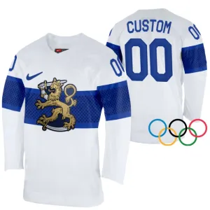 Finnland Personalisiert 2022 Authentic Trikot - Herren (Weiss)