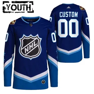 NHL Personalisiert All Star 2022 Authentic Trikot - Kinder (Blau)