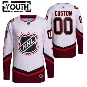 NHL Personalisiert All Star 2022 Authentic Trikot - Kinder (Weiss)