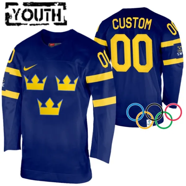 Schweden Personalisiert 2022 Authentic Trikot - Kinder (Navy) Schweden Personalisiert 2022 Authentic Trikot - Kinder (Navy)
