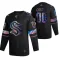 Seattle Kraken Personalisiert Iridescent Holographic Authentic Trikot - Herren (Schwarz)