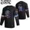 Seattle Kraken Personalisiert Iridescent Holographic Authentic Trikot - Kinder (Schwarz)