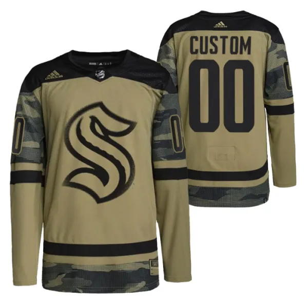 Seattle Kraken Personalisiert Salute To Service Authentic Trikot - Herren Seattle Kraken Personalisiert Salute To Service Authentic Trikot - Herren