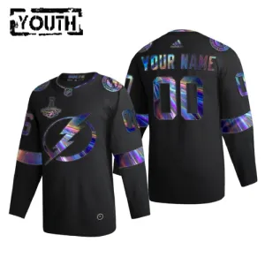 Tampa Bay Lightning Personalisiert Iridescent Holographic Authentic Trikot - Kinder (Schwarz) Tampa Bay Lightning Personalisiert Iridescent Holographic Authentic Trikot - Kinder (Schwarz)