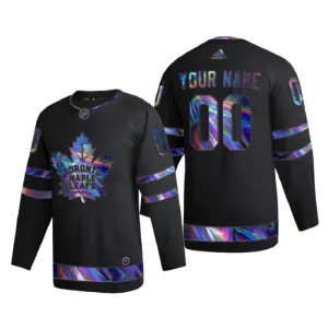 Toronto Maple Leafs Personalisiert Iridescent Holographic Authentic Trikot - Herren (Schwarz) Toronto Maple Leafs Personalisiert Iridescent Holographic Authentic Trikot - Herren (Schwarz)
