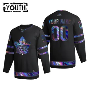 Toronto Maple Leafs Personalisiert Iridescent Holographic Authentic Trikot - Kinder (Schwarz) Toronto Maple Leafs Personalisiert Iridescent Holographic Authentic Trikot - Kinder (Schwarz)
