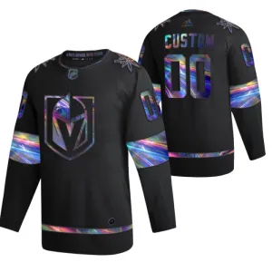 Vegas Golden Knights Personalisiert Iridescent Holographic Authentic Trikot - Herren (Schwarz) Vegas Golden Knights Personalisiert Iridescent Holographic Authentic Trikot - Herren (Schwarz)
