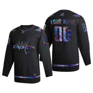 Washington Capitals Personalisiert Iridescent Holographic Authentic Trikot - Herren (Schwarz) Washington Capitals Personalisiert Iridescent Holographic Authentic Trikot - Herren (Schwarz)