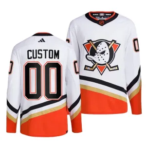 Adidas Anaheim Ducks Personalisiert 22/23 Reverse Retro 2.0 Authentic Trikot - Herren (Weiss)