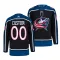 Adidas Columbus Blue Jackets Personalisiert 22/23 Reverse Retro 2.0 Authentic Trikot - Herren (Schwarz)