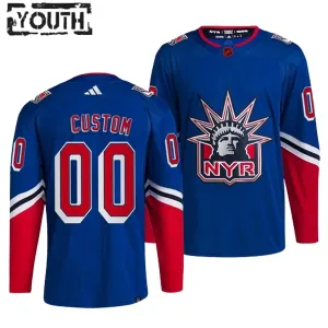 Adidas New York Rangers Personalisiert 22/23 Reverse Retro 2.0 Authentic Trikot - Kinder (Blau) Adidas New York Rangers Personalisiert 22/23 Reverse Retro 2.0 Authentic Trikot - Kinder (Blau)