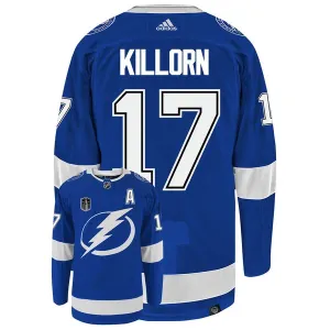 Adidas Tampa Bay Lightning Alex Killorn 17 Stanley Cup 2022 Authentic Trikot - Herren (Blau)