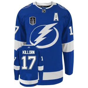 Adidas Tampa Bay Lightning Alex Killorn 17 Stanley Cup 2022 Authentic Trikot - Herren (Blau)