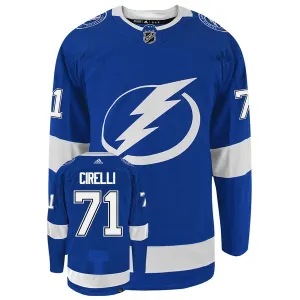 Adidas Tampa Bay Lightning Anthony Cirelli 71Authentic Stanley Cup 2022 Trikot - Herren (Blau)