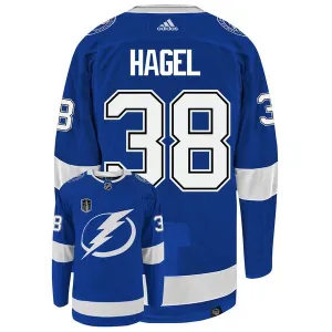 Adidas Tampa Bay Lightning Brandon Hagel 38 Stanley Cup 2022 Authentic Trikot - Herren (Blau)