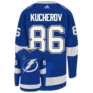 Adidas Tampa Bay Lightning Nikita Kucherov 86 Stanley Cup 2022 Authentic Trikot - Herren (Blau)