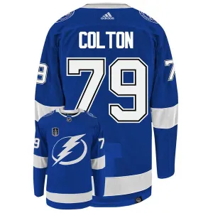 Adidas Tampa Bay Lightning Ross Colton 79 Stanley Cup 2022 Authentic Trikot - Herren (Blau)