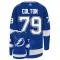 Adidas Tampa Bay Lightning Ross Colton 79 Stanley Cup 2022 Authentic Trikot - Herren (Blau)