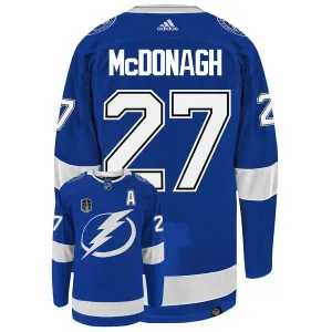 Adidas Tampa Bay Lightning Ryan McDonagh 27 Stanley Cup 2022 Authentic Trikot - Herren (Blau)