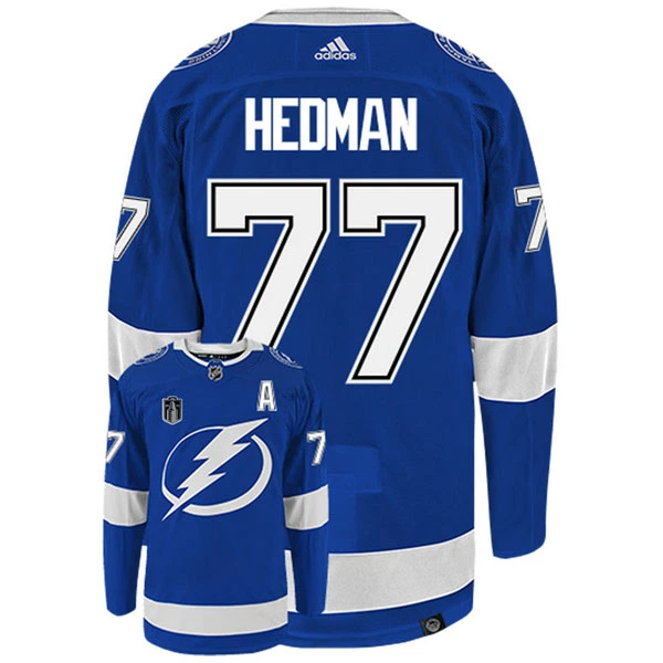 Adidas Tampa Bay Lightning Victor Hedman 77 Stanley Cup 2022 Authentic Trikot - Herren (Blau) Adidas Tampa Bay Lightning Victor Hedman 77 Stanley Cup 2022 Authentic Trikot - Herren (Blau)