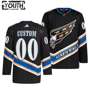 Adidas Washington Capitals Personalisiert 22/23 Reverse Retro 2.0 Authentic Trikot - Kinder (Schwarz) Adidas Washington Capitals Personalisiert 22/23 Reverse Retro 2.0 Authentic Trikot - Kinder (Schwarz)