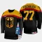 Deutschland Daniel Fischbuch 77 IIHF World Championship 2023 Trikot - Herren (Schwarz)