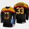 Deutschland JJ Peterka 33 IIHF World Championship 2023 Trikot - Herren (Schwarz)