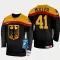 Deutschland Jonas Muller 41 IIHF World Championship 2023 Trikot - Herren (Schwarz)