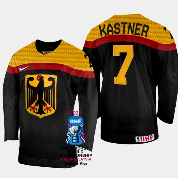 Deutschland Maximilian Kastner 7 IIHF World Championship 2023 Trikot - Herren (Schwarz) Deutschland Maximilian Kastner 7 IIHF World Championship 2023 Trikot - Herren (Schwarz)
