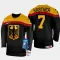 Deutschland Maximilian Kastner 7 IIHF World Championship 2023 Trikot - Herren (Schwarz)