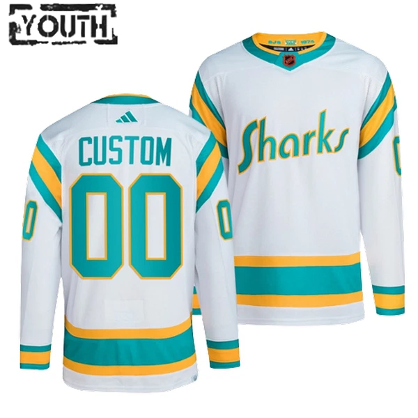 San Jose Sharks Personalisiert 22/23 Reverse Retro 2.0 Authentic Trikot - Kinder (Weiss) San Jose Sharks Personalisiert 22/23 Reverse Retro 2.0 Authentic Trikot - Kinder (Weiss)