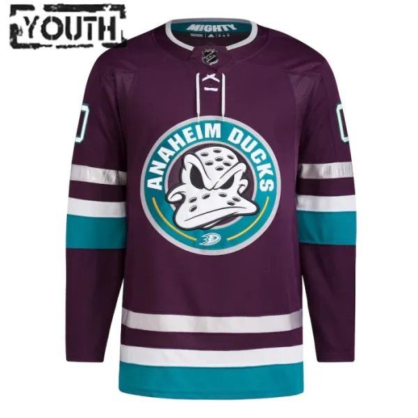 Adidas Anaheim Ducks Personalisiert 30 Jahre Jubiläum 23/24 Alternate Authentic Trikot - Kinder (Lila)