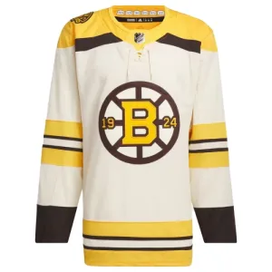 Adidas Boston Bruins Personalisiert 100 Jahre Jubiläum 23/24 Authentic Trikot - Herren (Cream)