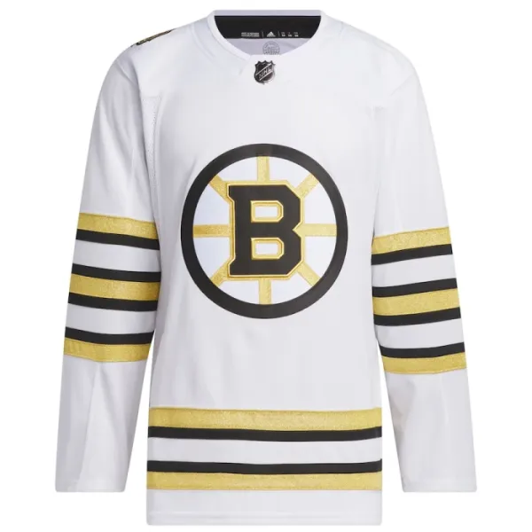 Adidas Boston Bruins Personalisiert 100 Jahre Jubiläum 23/24 Authentic Trikot - Herren (Weiss)