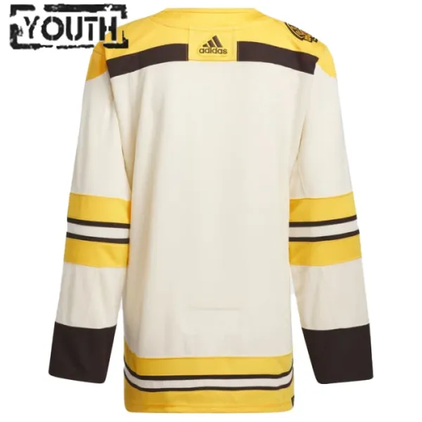 Adidas Boston Bruins Personalisiert 100 Jahre Jubiläum 23/24 Authentic Trikot - Kinder (Cream)