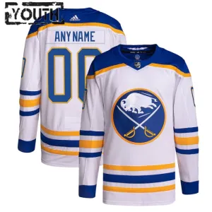 Adidas Buffalo Sabres Personalisiert 23/24 Away Authentic Trikot - Kinder (Weiss)