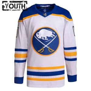 Adidas Buffalo Sabres Personalisiert 23/24 Away Authentic Trikot - Kinder (Weiss)