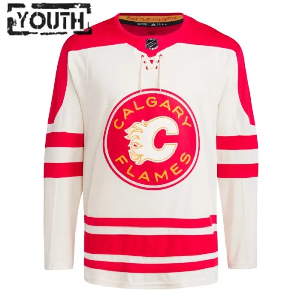 Adidas Calgary Flames Personalisiert 23/24 Heritage Classic Authentic Trikot - Kinder