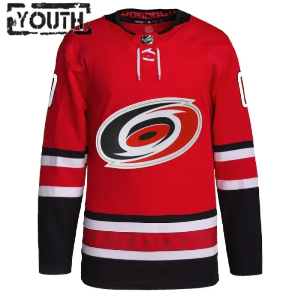 Adidas Carolina Hurricanes Personalisiert 23/24 Alternate Authentic Trikot - Kinder (Rot)