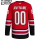 Adidas Carolina Hurricanes Personalisiert 23/24 Alternate Authentic Trikot - Kinder (Rot)