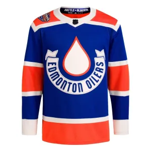 Adidas Edmonton Oilers Personalisiert 23/24 Heritage Classic Authentic Trikot - Herren (Blau)