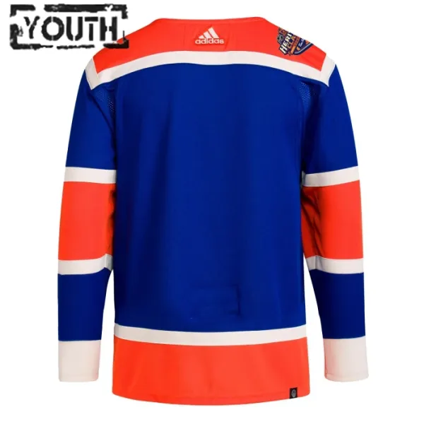 Adidas Edmonton Oilers Personalisiert 23/24 Heritage Classic Authentic Trikot - Kinder (Blau)