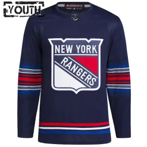 Adidas New York Rangers Personalisiert 23/24 Alternate Authentic Trikot - Kinder (Navy)