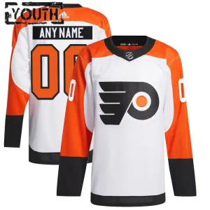 Adidas Philadelphia Flyers Personalisiert 23/24 Away Authentic Trikot - Kinder (Weiss)