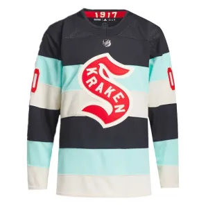 Adidas Seattle Kraken Personalisiert 23/24 Winter Classic Authentic Trikot - Herren (Blau)